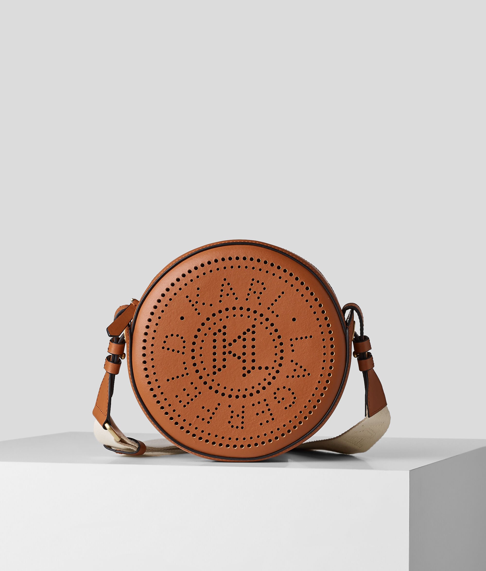 (image for) Intuitive K/CIRCLE ROUND PERFORATED LOGO CROSSBODY BAG